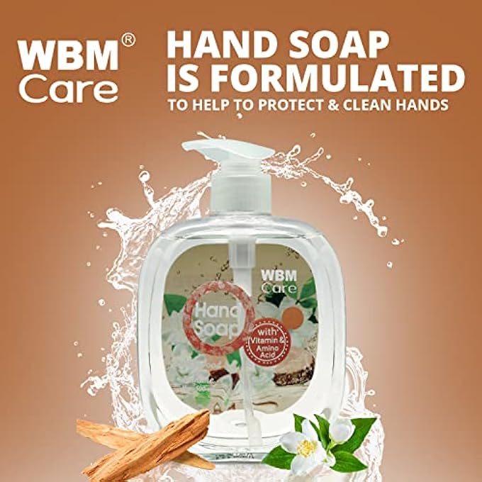 WBM CARE HAND WASH, COMBINATION OF HIMALAYAN PINK SALT WITH SANDALWOOD AND JASMINE, PROTECTS & CLEANS, HAND SOAP - PACK OF 3 - Image 2